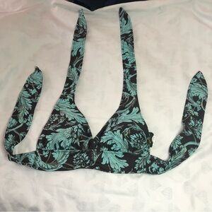 Bikini Bay Size 8 Brown/Teal/Gold Bikini Top